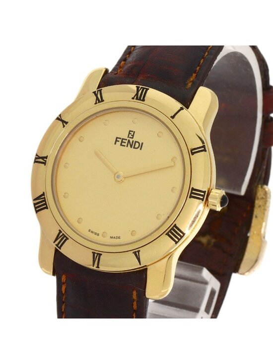 Fendi Round Face Watch Leather main image 14